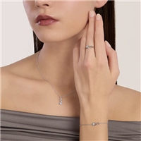 Anello Mabina in Argento Diamante Lab Grown 0.06 Ct 523526 - 523526